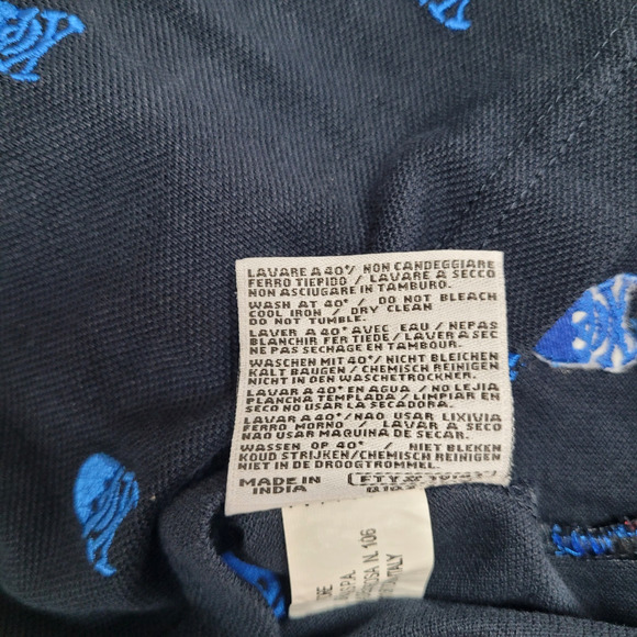 Vintage Robe Di Kappa La Polo XL Skull Embroidered 100% Cotton Polo Shirt - Picture 7 of 10